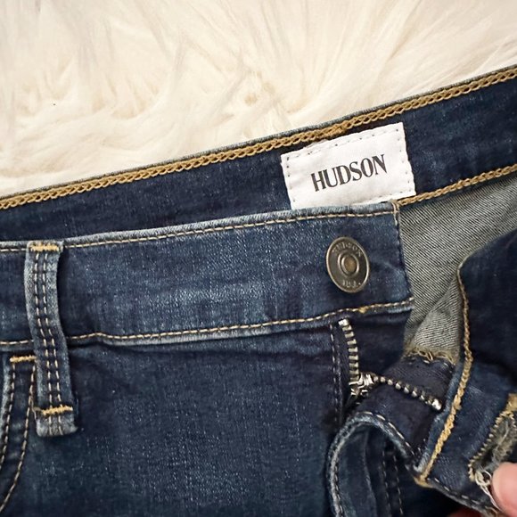 NWT HUDSON Noa JEANS Size 31 Mid Rise Crop Straight Leg Effrie Wash Blue NEW - Picture 8 of 15